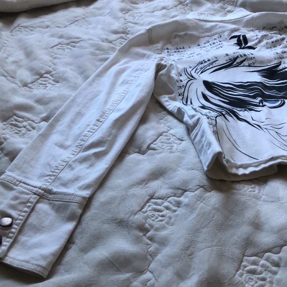 99% Cotton Refurbished Jean Jacket Anime! - Picture 5 of 11